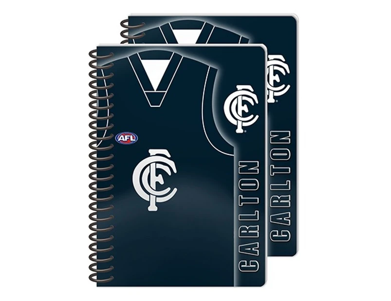 Carlton Blues AFL 2 Pack Spiral Bound A5 Notebooks
