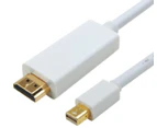 Astrotek Mini DisplayPort DP to HDMI Cable 2m - 20 pins Male to 19 pins Male Gold plated RoHS ~CBAT-MINIDPHDMI-1.8