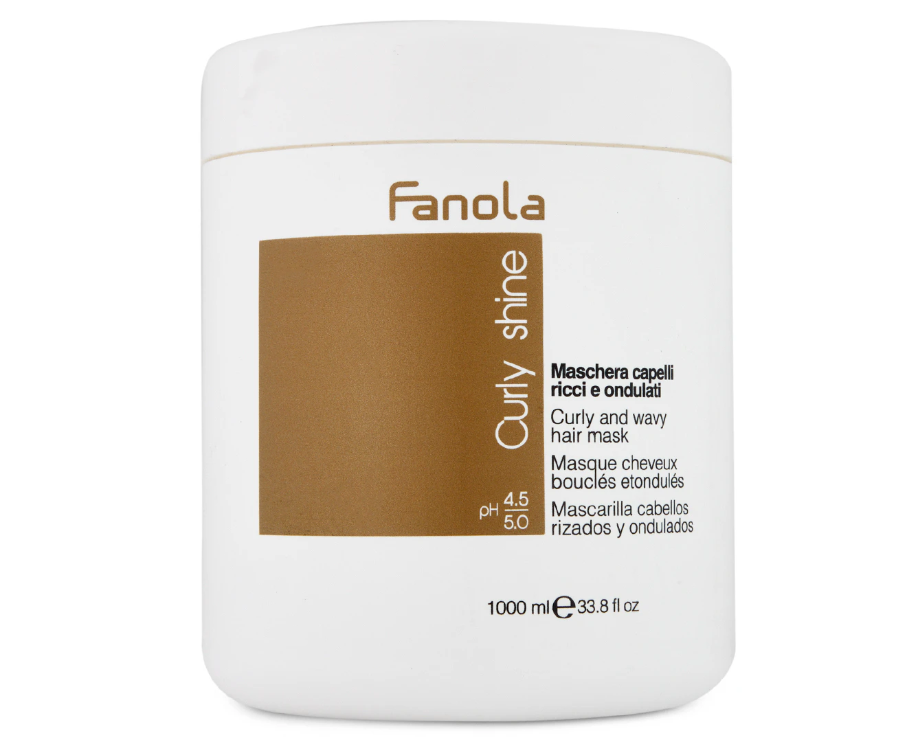 Fanola 1000ml Curly Shine Mask Hair Care For Curly & Wavy Hair w/ Silk Protein