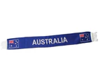 Australian Flag Souvenir Knitted Scarf Australia Day Party Sports Criket [Colour: Navy & White]