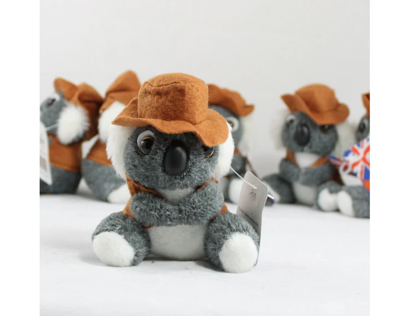 12 x Australian Souvenir Soft Toy Animals Koala 10-15cm [Design: Koala with Hat]