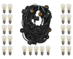 Maine & Crawford 20m 11W Outdoor String Marquee Lights - Black/Warm White