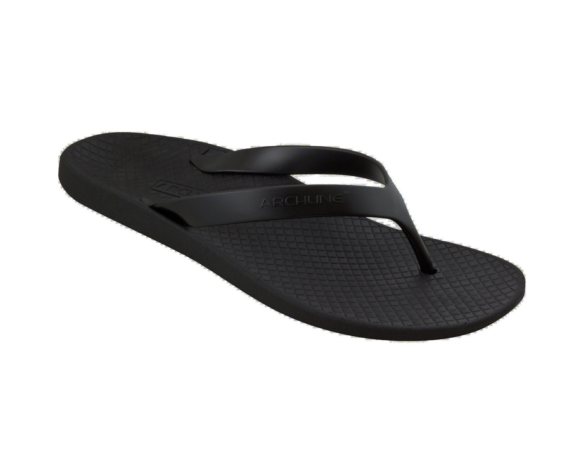 Archline Orthotic Arch Support Thongs Flip Flops - Black/Black | Catch ...