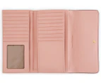 Michael Kors Jet Set Travel Large Trifold Wallet - Vanilla/Pastel Pink