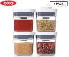 Set of 4 OXO 200mL Good Grips POP Mini Container - Clear/White