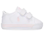 Polo Ralph Lauren Baby Easten EZ PU Smooth Shoe - White/Light Pink