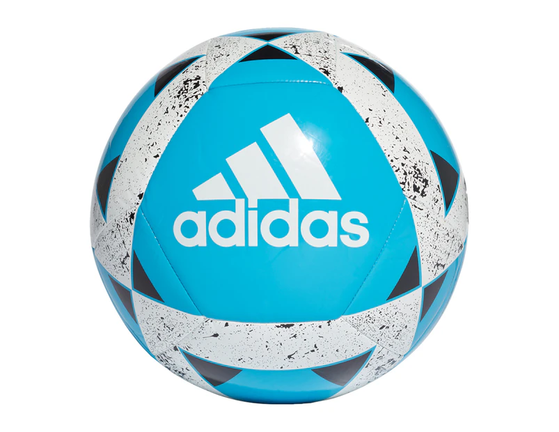 Adidas Starlancer V Size 5 Soccer Ball - Shock Cyan/White/Black