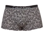 Calvin Klein Men's Size XL Microfiber Low Rise Trunk - Stripe Black   