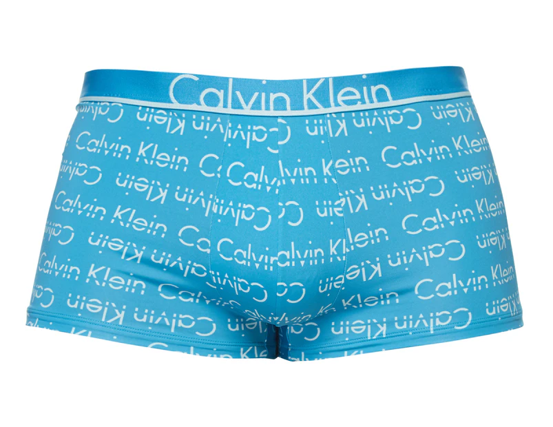 Calvin Klein Men's Size XL Microfiber Low Rise Trunk - Print Seaway