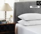 Royal Comfort 1500TC Mega Queen Bed Fitted Combo Sheet Set - Ivory 1