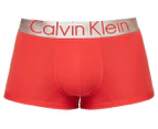 Calvin Klein Men's Steel Microfibre Low Rise Trunk - Orange Rogue