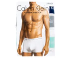 Calvin Klein Men's Size XL Low Rise Trunks 3-Pack - White Multi