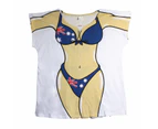 Women's Bikini Beach T-Shirt Australia Aussie Flag Souvenir