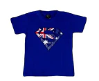 Kids Baby T-Shirt Australia Souvenir Cotton Sz 0-14 Superman