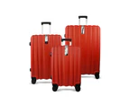 Ruby Knight Series 3 Piece Hard Case Luggage Set with TSA