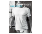 Emporio Armani Men's Pure Cotton Crew Neck T-Shirt 3-Pack - Grey/White/Black