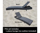 Wicker Rattan Sofa 1PC Set Black Couch Lounge Outdoor Garden Furniture Dreamland