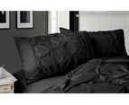 Diamond Pintuck Premium Ultra Soft Pillowcases 2-Pack (Standrad/Queen/King size)-Black