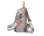 OUTNICE Womens Lightweight Designer Backpack Shoulder Handbags Nylon Convertible Rucksack Anti-theft - Gray 2