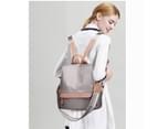 OUTNICE Womens Lightweight Designer Backpack Shoulder Handbags Nylon Convertible Rucksack Anti-theft - Gray 5