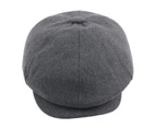 Wool Women's Flat Hat -Grey