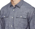 Common People Men's Finch Long Sleeve Shirt - Blue