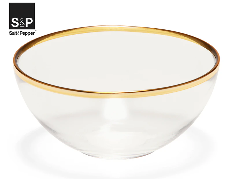 Salt & Pepper 13.5cm Valencia Bowl - Gold/Clear