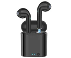 I7S TWS Smart Bluetooth Earphone Wireless Mini Earbuds with Charger Dock-Black