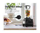 Devanti Commercial Blender Food Processor Mixer Juicer Smoothies Ice Crush Black