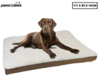 Paws & Claws 112x89cm Orthopedic Bed - White/Brown