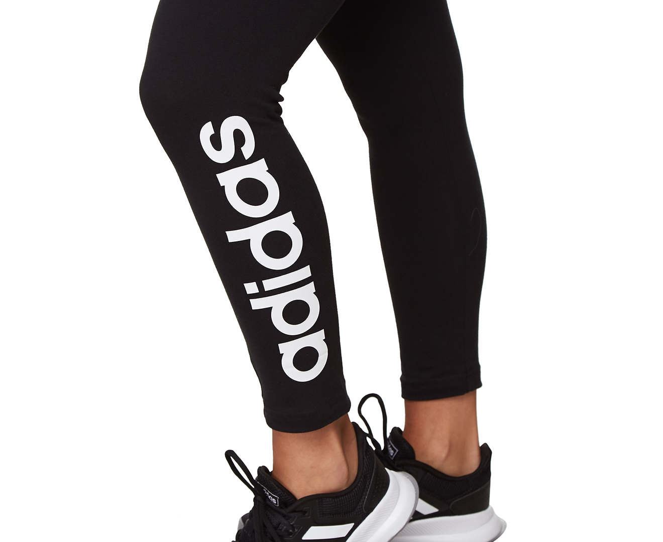 Adidas Women's Essentials Linear Tights / Leggings - Black/White ...