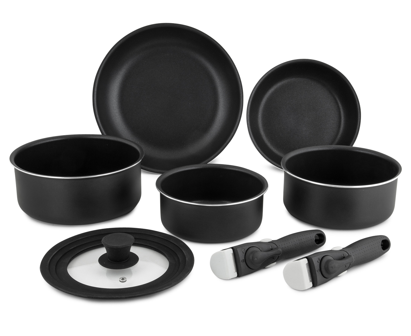 Raüe & Wissler 8-Piece Stackable Non-Stick Cookware Set w/ Detachable