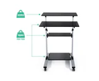 Artiss Sit Stand Desk Standing Height Adjustable Mobile Laptop Computer Table