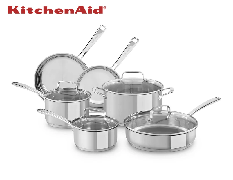 KitchenAid Tri-Ply Stainless Steel 10-Piece Cook Set