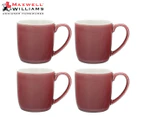 4 x Maxwell & Williams 350mL Artisan Mug - Pomegranate