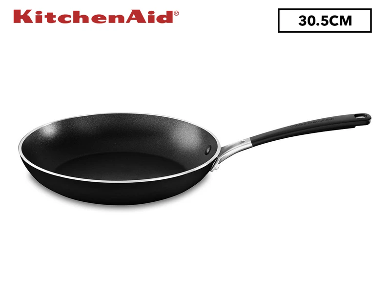 KitchenAid 30.5cm Heavy Gauge Aluminium Nonstick Frypan - Black