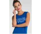 Jerf-Womens -Cusco- Blue- Sleeveless Tee shirt