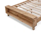 Portland Recycled Solid Pine Rustic Timber Double Size Bed Frame