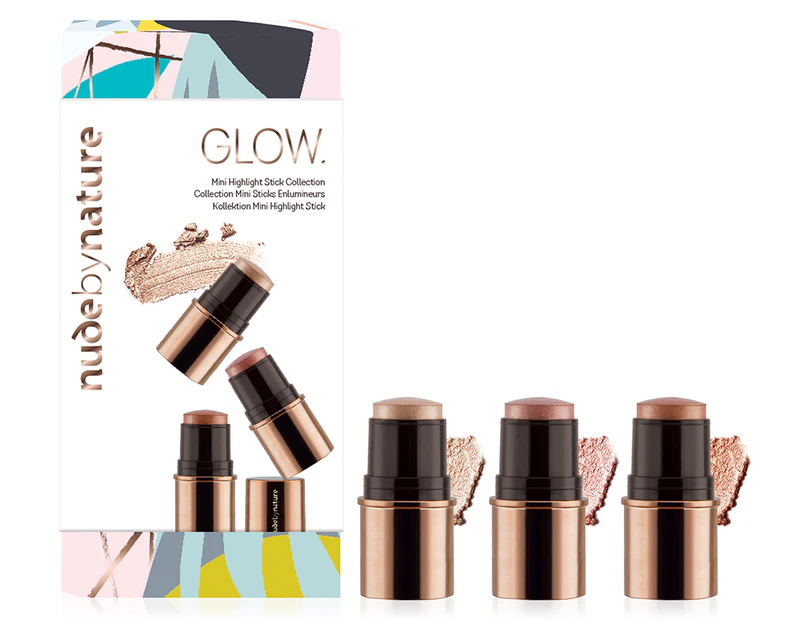 Nude By Nature Glow Mini Touch Of Glow Highlight Stick Trio