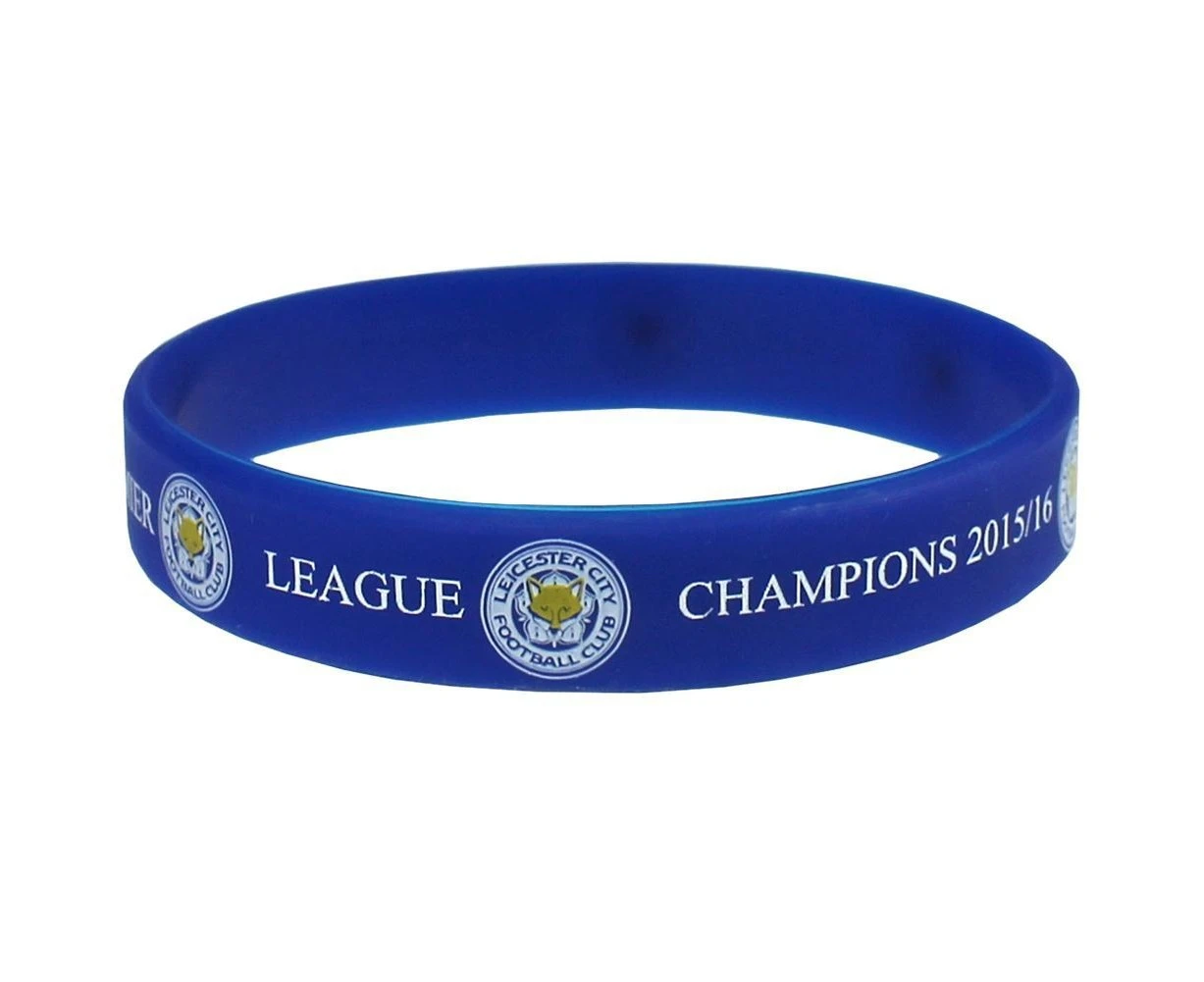 Leicester City FC Official Champions Silicone Wristband (Blue) - TA1376