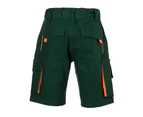 James And Nicholson Unisex Workwear Bermudas Level 2 (Dark Green/Orange) - FU911