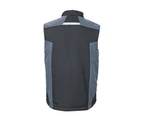 James And Nicholson Unisex Craftsmen Softshell Vest (Black/Carbon Grey) - FU915