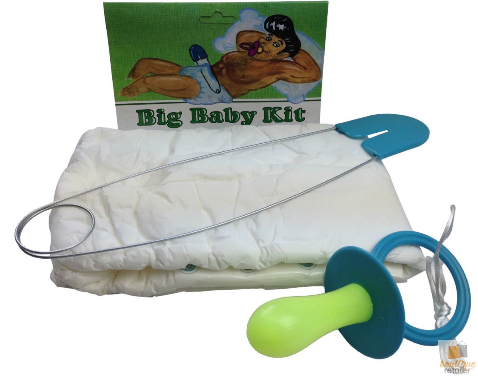 Adult Baby Costume Big Giant Diaper Jumbo Pin Kit