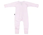Bonds Baby Zip Wondersuit - White/Pink Stripe