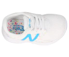 New Balance Toddler Boys' Fuelcore Coast V3 Slip-On Shoe - White/Confetti