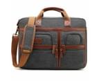 CoolBELL Unisex 17.3 Inch Laptop Bag Briefcase-Canvas Grey 1