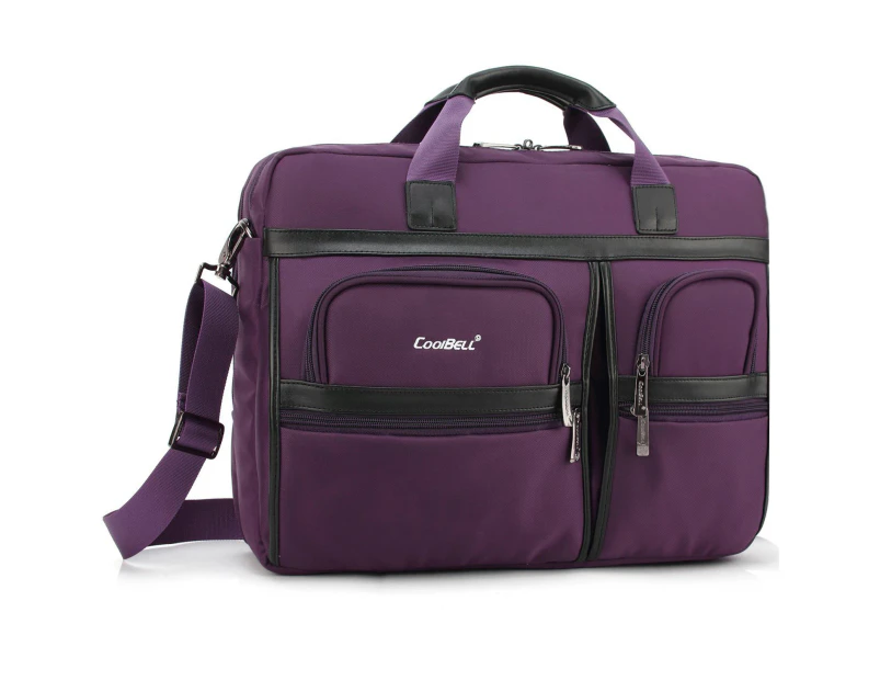 CoolBELL Unisex 17.3 Inch Laptop Bag Briefcase-Purple