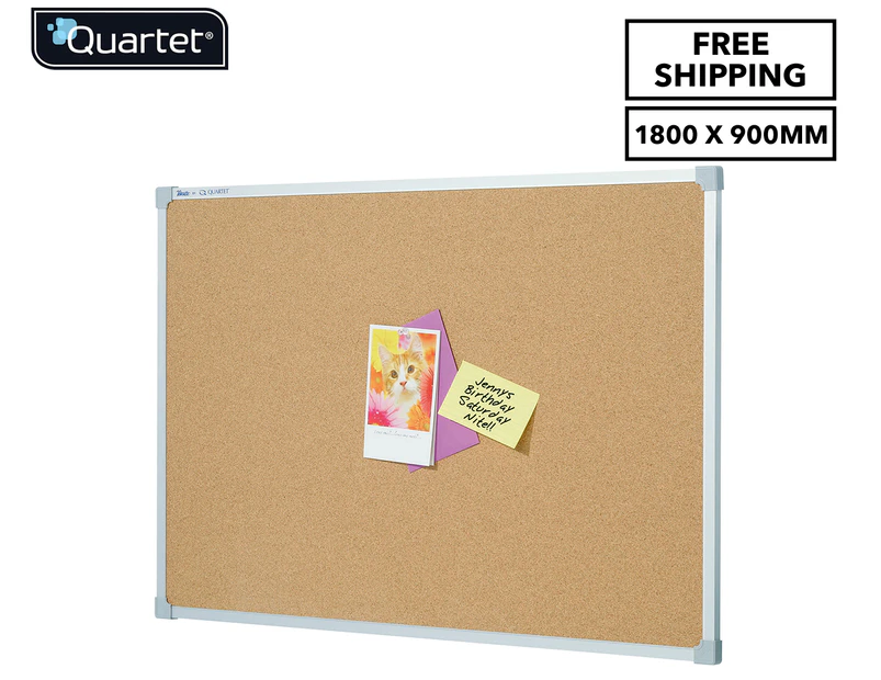 Quartet 1800x900mm Penrite Corkboard Aluminum Frame 
