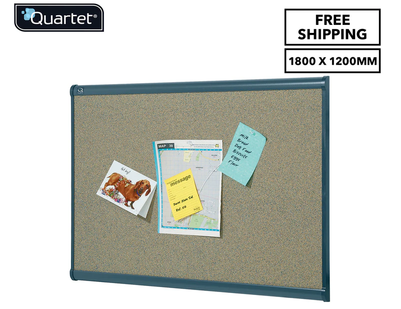 Quartet 1800x900mm Prestige Corkboard - Graphite