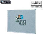 Quartet Penrite 900x600mm Fabric Pinboard - Silver